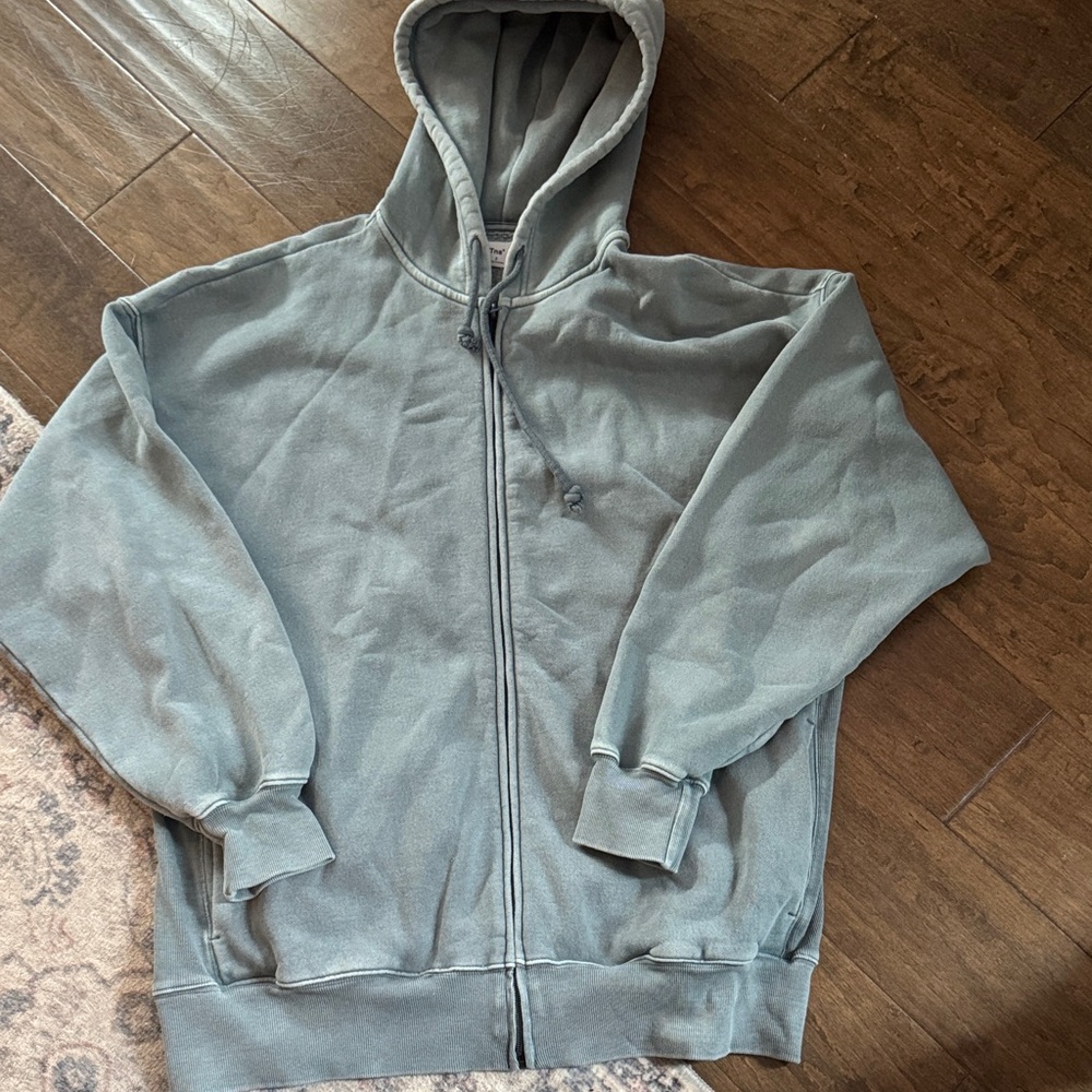 Blue-Gray Zip-Up TNA Hoodie